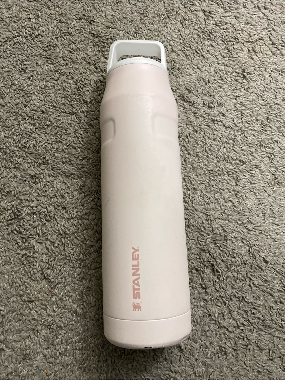Stanley Pale Pink Stainless Steel Bottle with White Handle